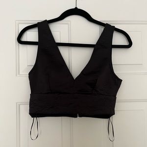 Zara black crop top